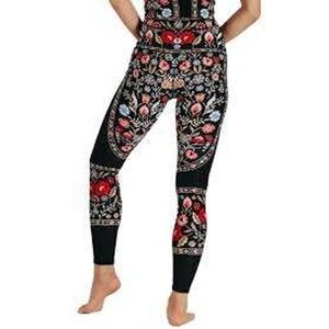 Yoga Democracy Women Folk Floral Leggings Boho Athleisure  Indie Activewear
